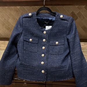 Generation Love Navy Jacket with Gold Accents